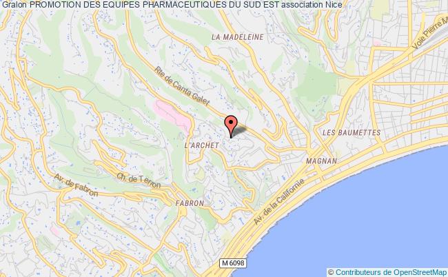 plan association Promotion Des Equipes Pharmaceutiques Du Sud Est Nice
