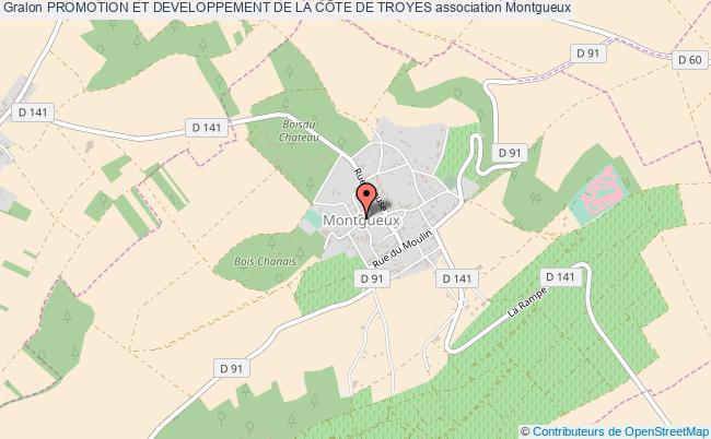 plan association Promotion Et Developpement De La CÔte De Troyes Montgueux