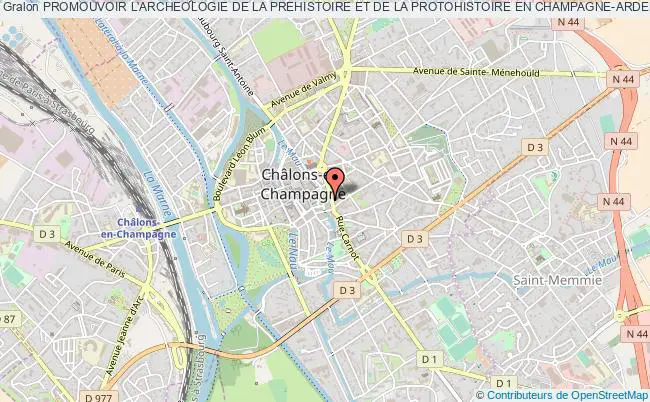 plan association Promouvoir L'archeologie De La Prehistoire Et De La Protohistoire En Champagne-ardenne Châlons-en-Champagne