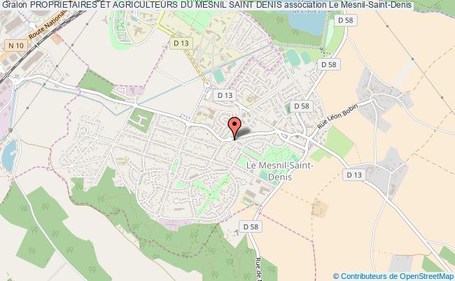 plan association Proprietaires Et Agriculteurs Du Mesnil Saint Denis Le    Mesnil-Saint-Denis