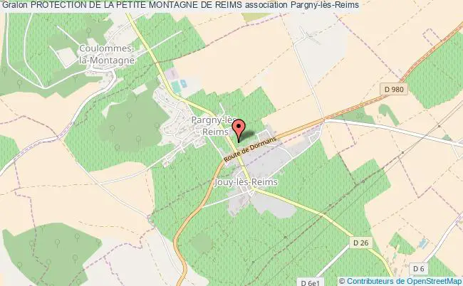 plan association Protection De La Petite Montagne De Reims Pargny-lès-Reims