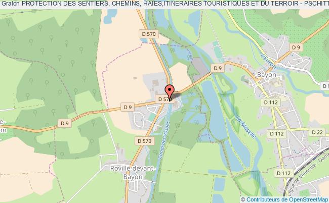 plan association Protection Des Sentiers, Chemins, Haies,itineraires Touristiques Et Du Terroir - Pschitt Roville-devant-Bayon