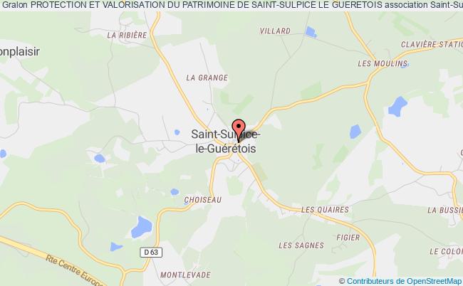 plan association Protection Et Valorisation Du Patrimoine De Saint-sulpice Le Gueretois Saint-Sulpice-le-Guérétois