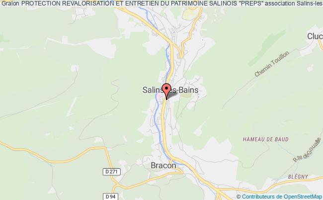 plan association Protection Revalorisation Et Entretien Du Patrimoine Salinois "preps" Salins-les-Bains