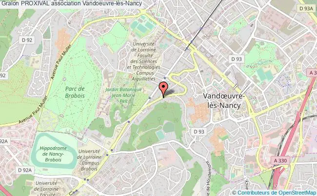 plan association Proxival Vandoeuvre-lès-Nancy