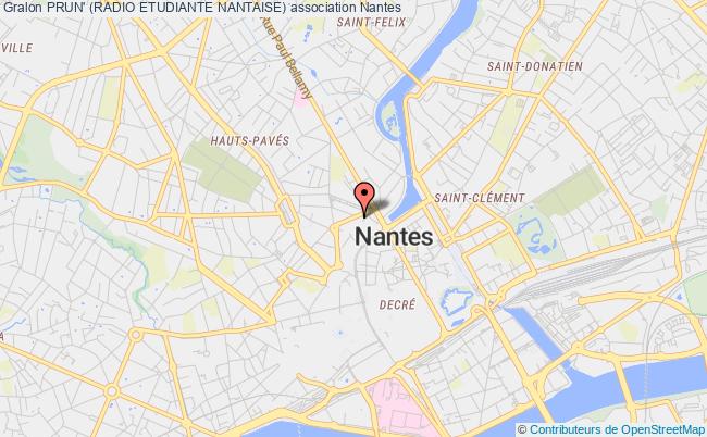 plan association Prun' (radio Etudiante Nantaise) Nantes