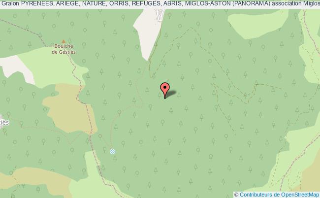 plan association Pyrenees, Ariege, Nature, Orris, Refuges, Abris, Miglos-aston (panorama) Miglos