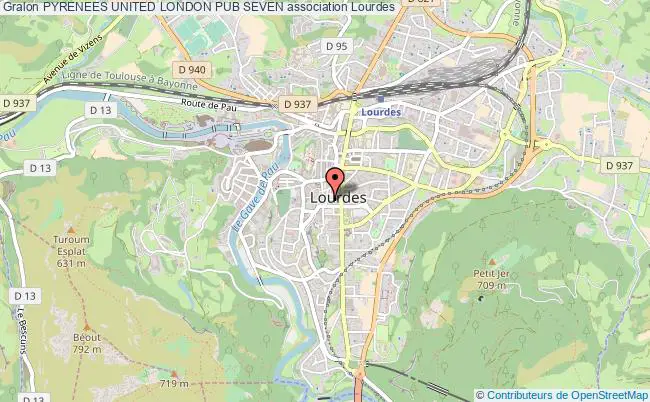 plan association Pyrenees United London Pub Seven Lourdes
