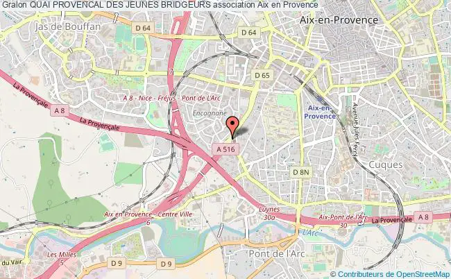 plan association Quai Provencal Des Jeunes Bridgeurs Aix-en-Provence