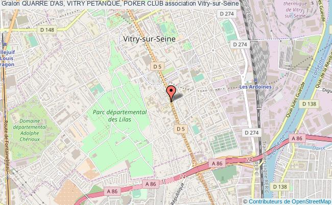plan association Quarre D'as, Vitry Petanque, Poker Club Vitry-sur-Seine