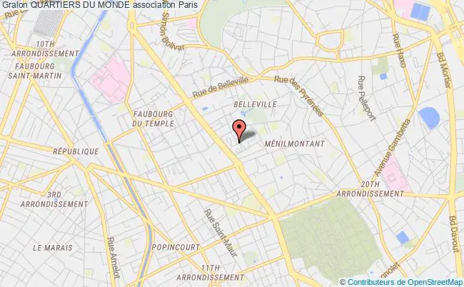 plan association Quartiers Du Monde Paris