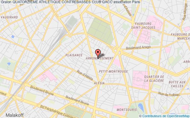 plan association Quatorzieme Athletique Contrebasses Club Qacc Paris