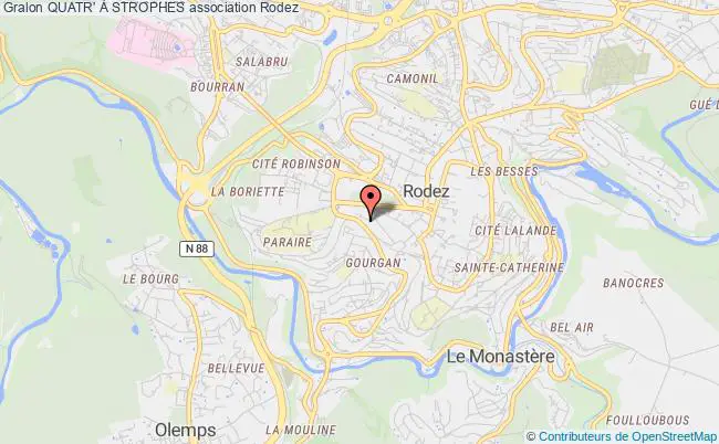 plan association Quatr' À Strophes Rodez