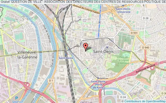 plan association Question De Ville - Association Des Directeurs Des Centres De Ressources Politique De La Ville Saint-Denis