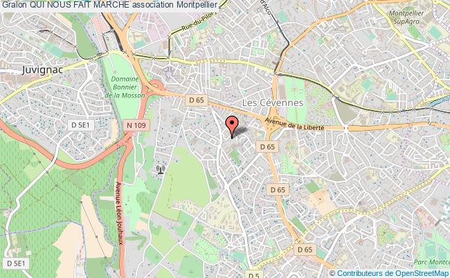 plan association Qui Nous Fait Marche Montpellier