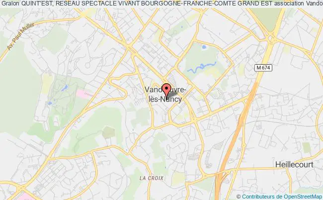 plan association Quint'est, Reseau Spectacle Vivant Bourgogne-franche-comte Grand Est Vandoeuvre-lès-Nancy