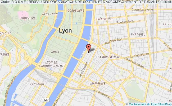 plan association R O S A E ( Reseau Des Organisations De Soutien Et D'accompagnement D'etudiants) Lyon