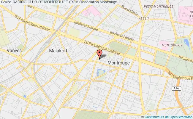 plan association Racing Club De Montrouge (rcm) Montrouge