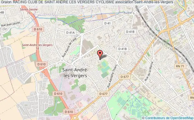 plan association Racing Club De Saint Andre Les Vergers Cyclisme Saint-André-les-Vergers