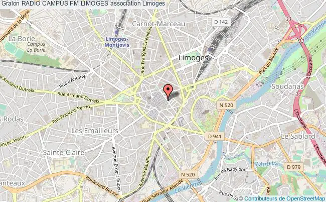 plan association Radio Campus Fm Limoges Limoges