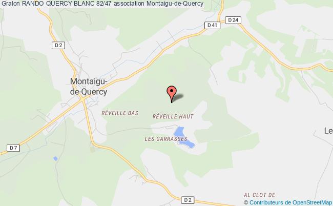 plan association Rando Quercy Blanc 82/47 Montaigu-de-Quercy