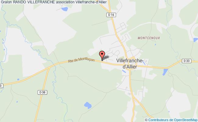 plan association Rando Villefranche Villefranche-d'Allier