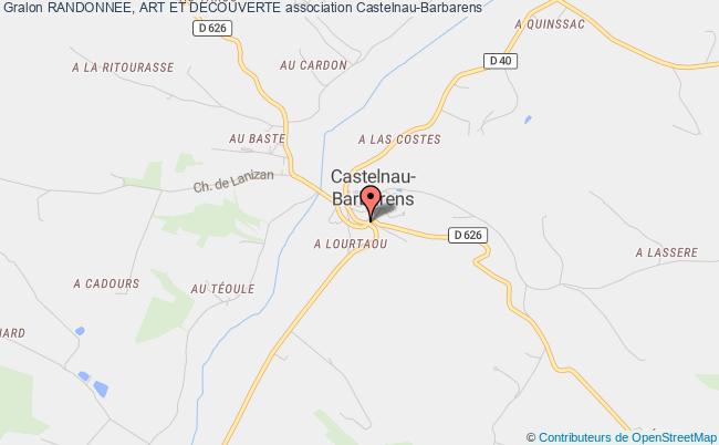 plan association Randonnee, Art Et Decouverte Castelnau-Barbarens