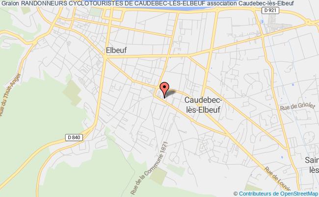 plan association Randonneurs Cyclotouristes De Caudebec-lÈs-elbeuf Caudebec-lès-Elbeuf