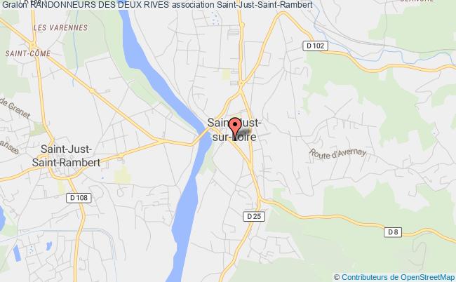 plan association Randonneurs Des Deux Rives Saint-Just-Saint-Rambert