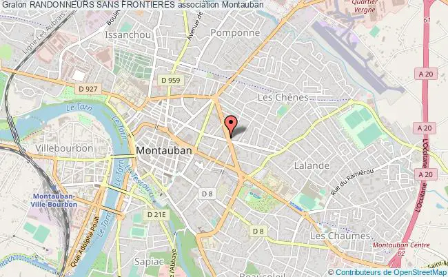plan association Randonneurs Sans Frontieres Montauban
