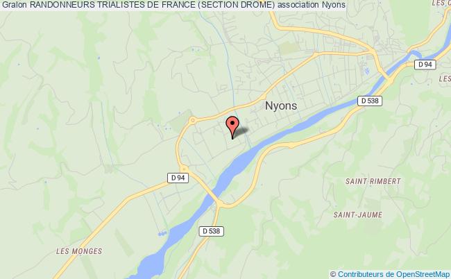 plan association Randonneurs Trialistes De France (section Drome) Nyons