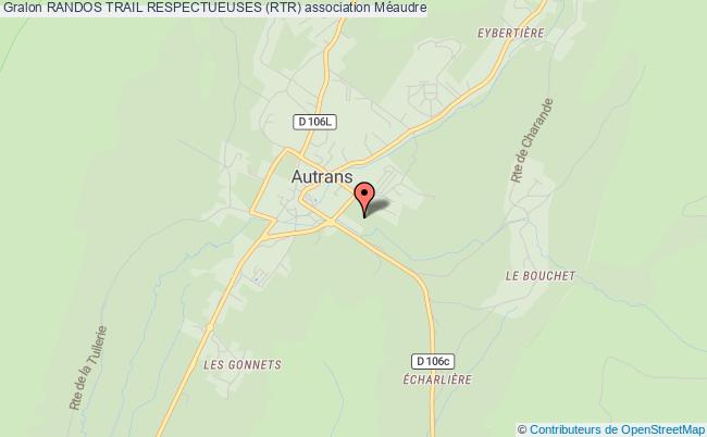 plan association Randos Trail Respectueuses (rtr) Autrans-Méaudre en Vercors