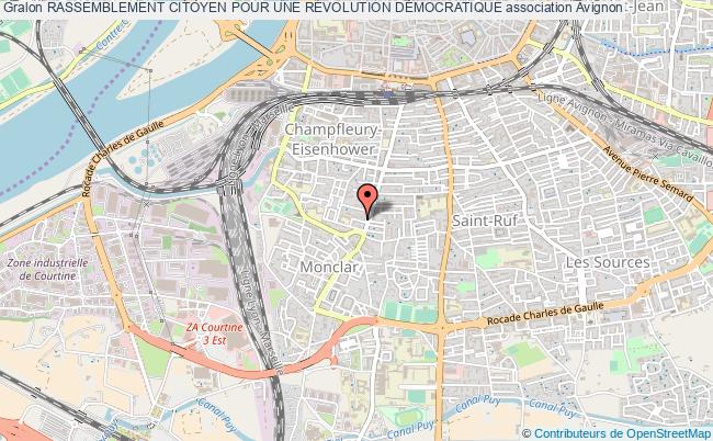 plan association Rassemblement Citoyen Pour Une RÉvolution DÉmocratique Avignon