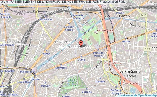plan association Rassemblement De La Diaspora De Mde En France (rdmf) Paris