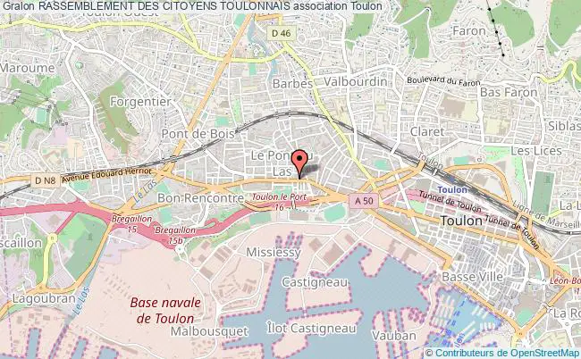 plan association Rassemblement Des Citoyens Toulonnais Toulon