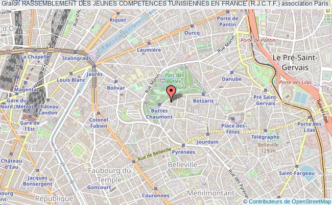 plan association Rassemblement Des Jeunes Competences Tunisiennes En France (r.j.c.t.f.) Paris