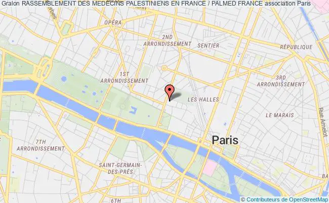 plan association Rassemblement Des Medecins Palestiniens En France / Palmed France PARIS