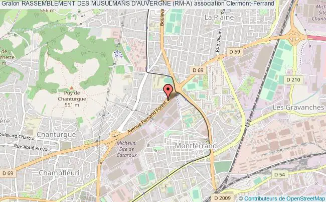 plan association Rassemblement Des Musulmans D'auvergne (rm-a) Clermont-Ferrand