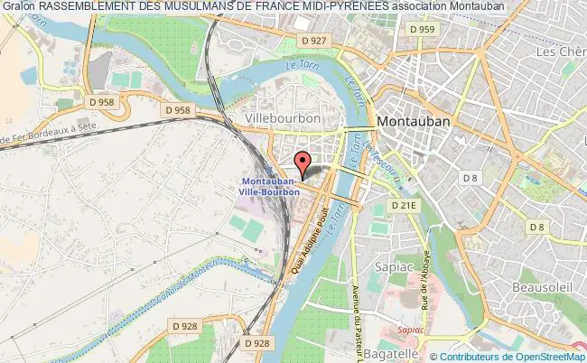 plan association Rassemblement Des Musulmans De France Midi-pyrenees Montauban
