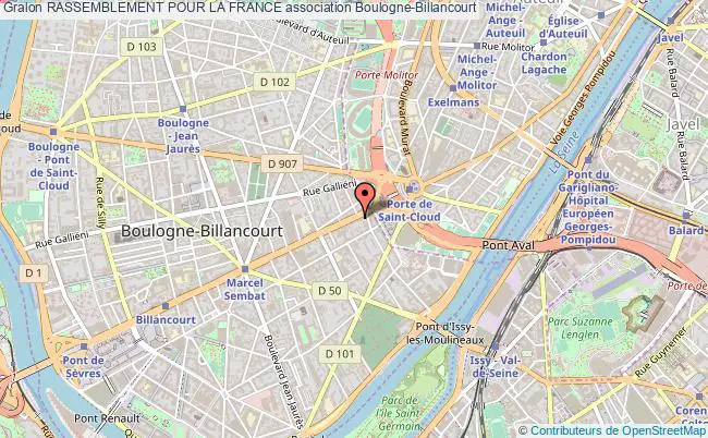 plan association Rassemblement Pour La France Boulogne-Billancourt