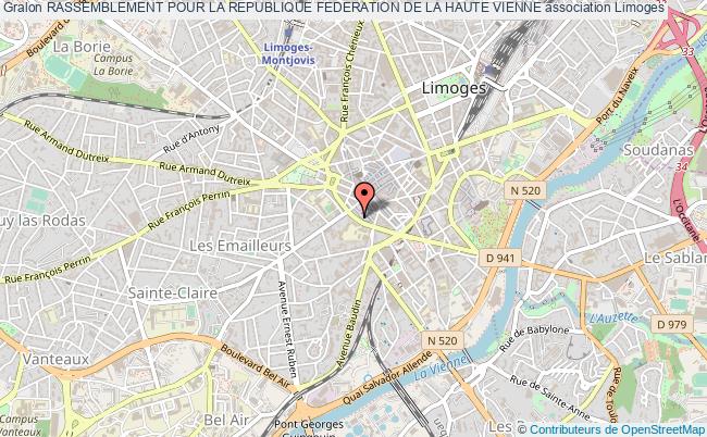 plan association Rassemblement Pour La Republique Federation De La Haute Vienne Limoges