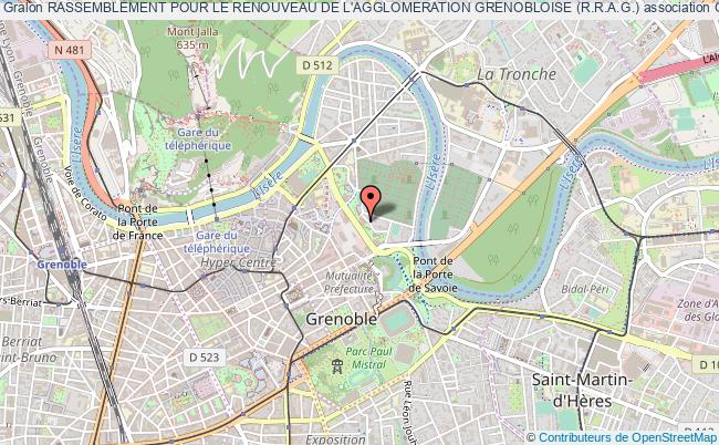 plan association Rassemblement Pour Le Renouveau De L'agglomeration Grenobloise (r.r.a.g.) Grenoble