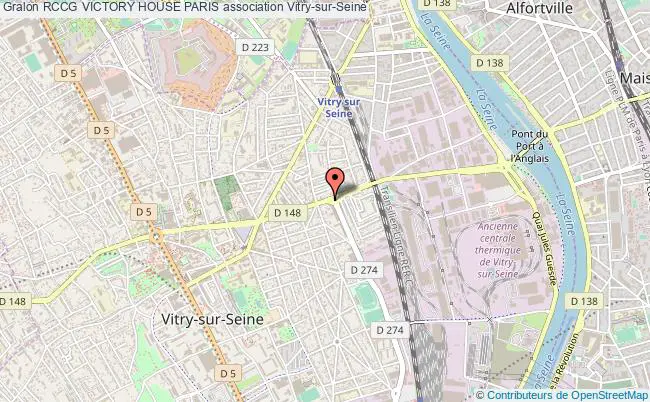 plan association Rccg Victory House Paris Vitry-sur-Seine