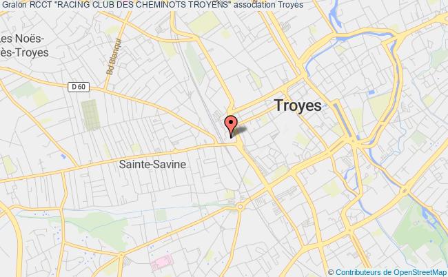 plan association Rcct "racing Club Des Cheminots Troyens" Troyes