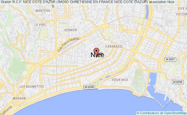 plan association R.c.f. Nice Cote D'azur (radio Chretienne En France Nice Cote D'azur) Nice