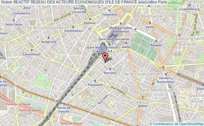 plan association Reactif RÉseau Des Acteurs Economiques D'ile De France Paris