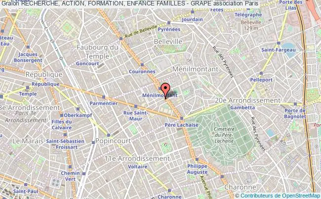 plan association Recherche, Action, Formation, Enfance Familles - Grape Paris 11e