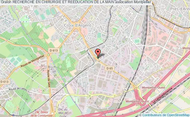 plan association Recherche En Chirurgie Et Reeducation De La Main Montpellier
