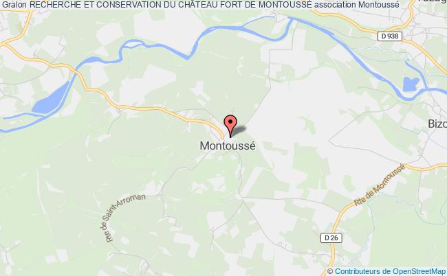 plan association Recherche Et Conservation Du ChÂteau Fort De MontoussÉ Montoussé
