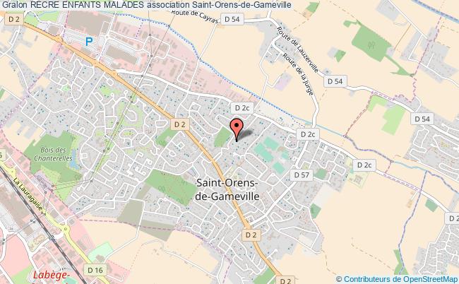 plan association Recre Enfants Malades Saint-Orens-de-Gameville